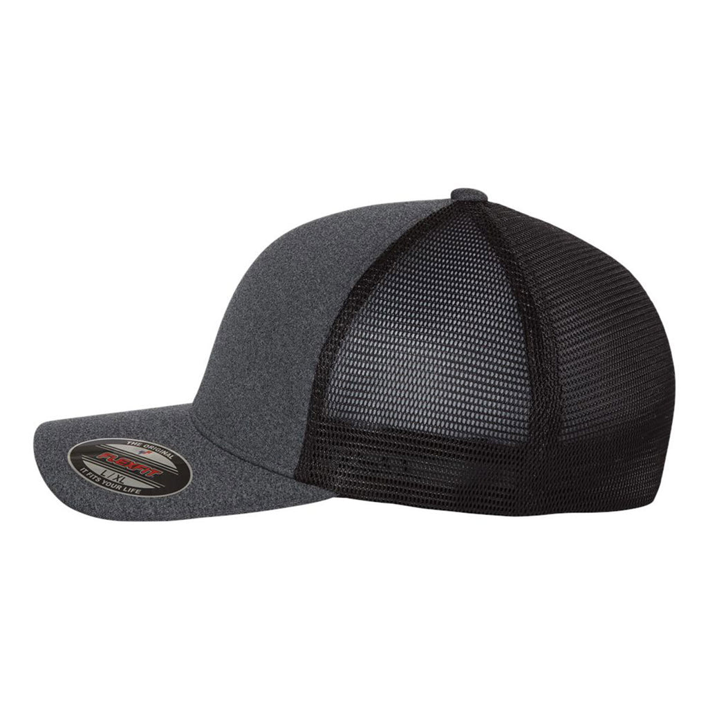 Unipanel Dark Grey/Black Trucker Flexfit Cap