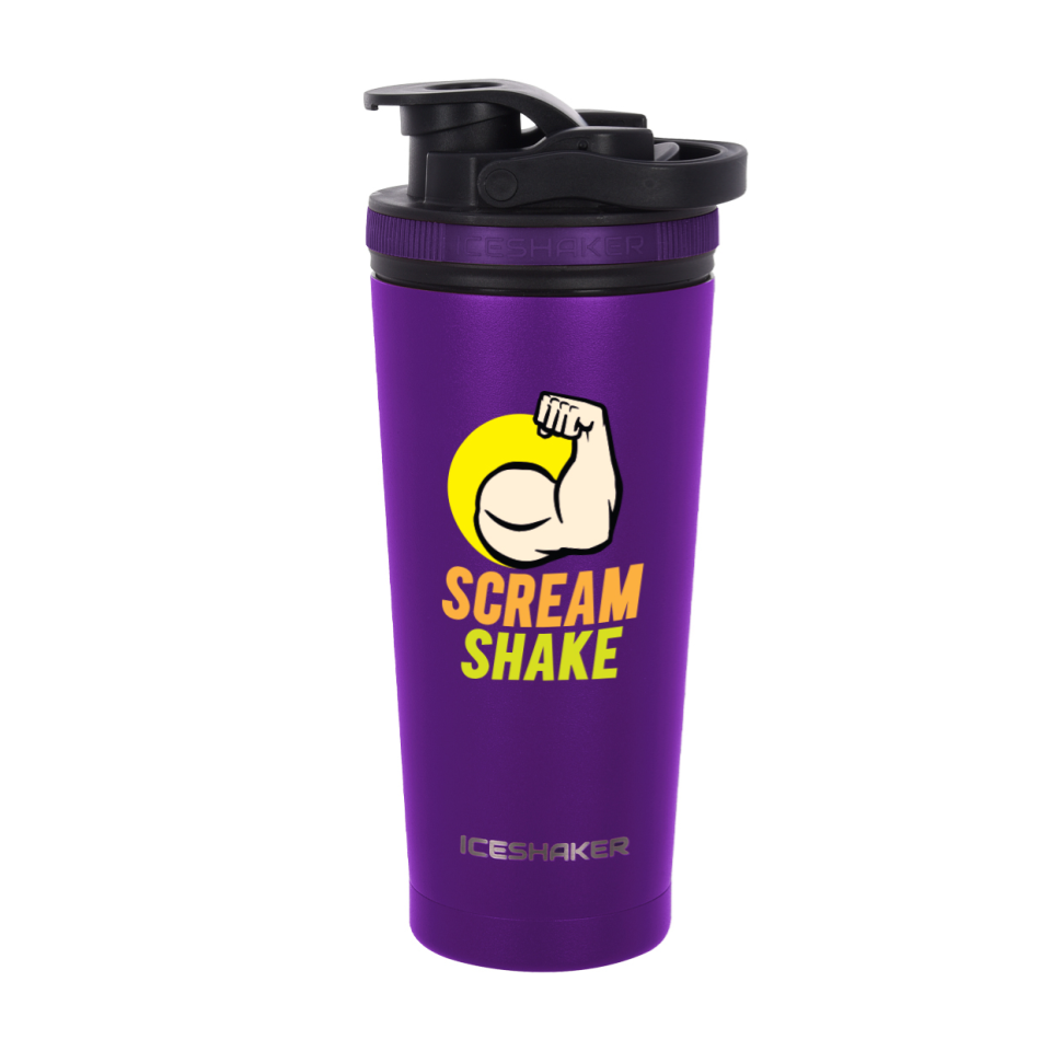 Ice Shaker Purple 26 oz. Stainless Steel Shaker Bottle