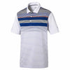 Puma Golf Men's Bright White/Lapis Blue GoTime Road Map Polo