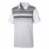 Puma Golf Men's Bright White/Quiet Shade GoTime Road Map Polo