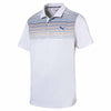 Puma Golf Men's Bright White Sportstyle Road Map Golf Polo