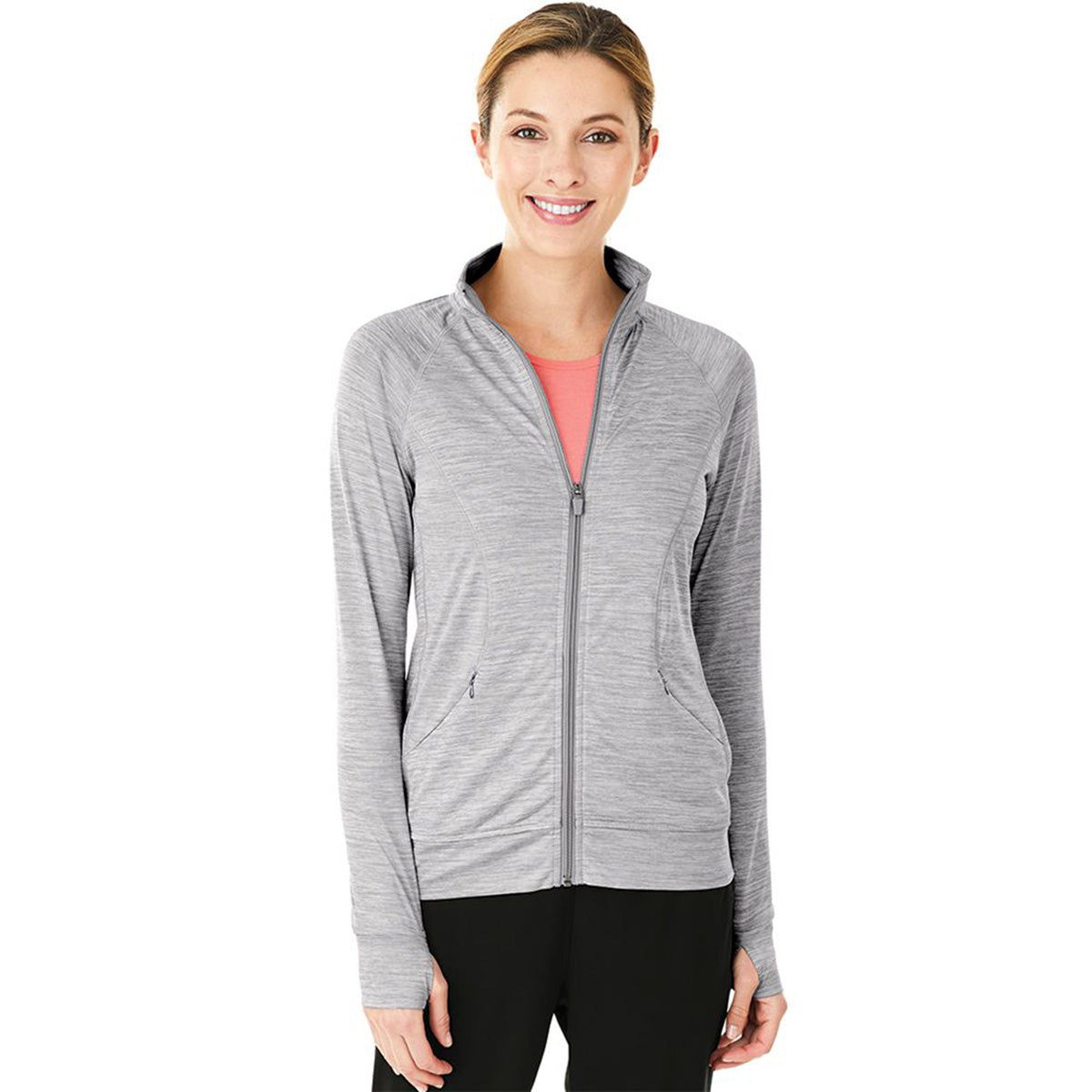 Charles River Apparel Women's Tru Fitness Jacket, Space Dye Grey, S :  : Clothing, Shoes & Accessories