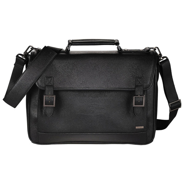 Luxe Black Computer Messenger Bag