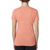 Next Level Women's Light Orange Poly/Cotton V-Neck Tee