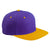 Yupoong Purple/Gold 6-Panel Structured Flat Visor Classic Snapback