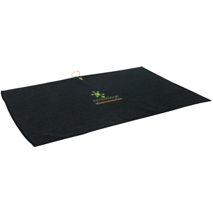 BIC Black Golf Waffle Towel