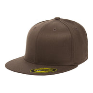Custom Flexfit Flat Bill Hats | Flat Hat Embroidery Company Logo Brim