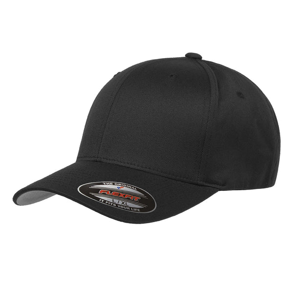 Flexfit Black Wooly 6-Panel Cap