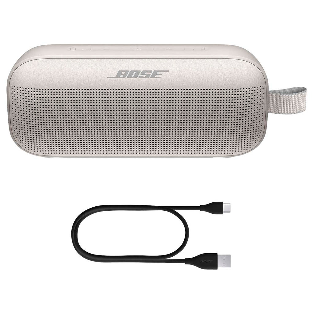 Bose White Smoke SoundLink Flex Portable Bluetooth Speaker with Waterp