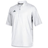 adidas Men's White/Onix Team Iconic Short Sleeve 1/4 Zip