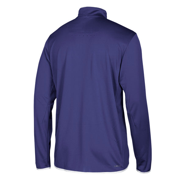 adidas Men's Collegiate Purple/White Team Iconic Knit Long Sleeve Quarter Zip