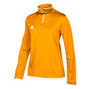 adidas Women's Collegiate Gold/White Team Iconic Knit Long Sleeve Quarter Zip