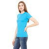 Bella + Canvas Women's Neon Blue Poly-Cotton Short-Sleeve T-Shirt