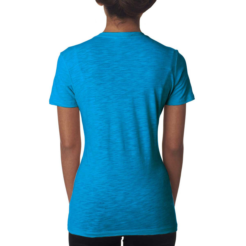 Next Level Women's Turquoise Slub Crew Tee