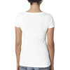 Next Level Women's White Slub Crossover V-Neck Tee