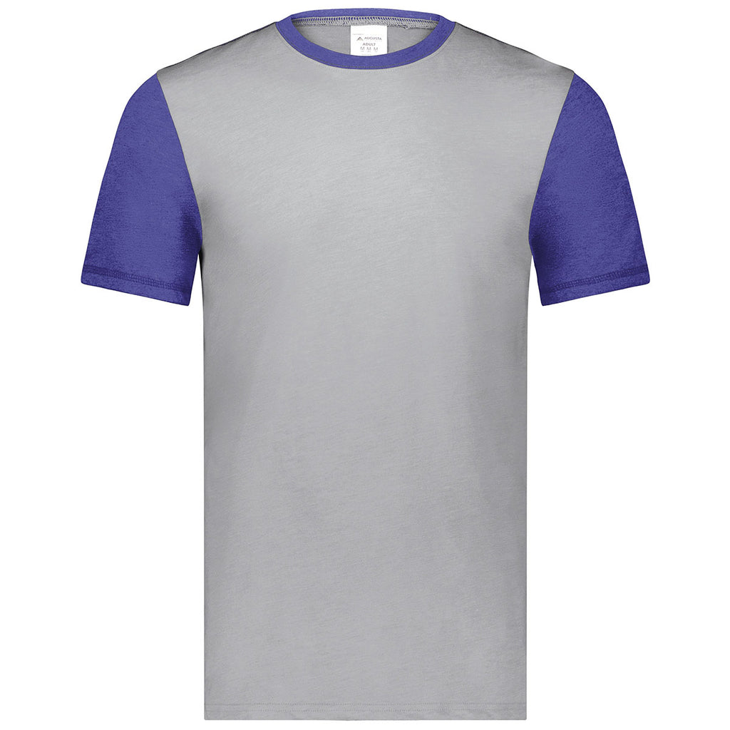 Augusta Sportswear - 50/50 Ringer T-Shirt - Color - Purple/ Gold