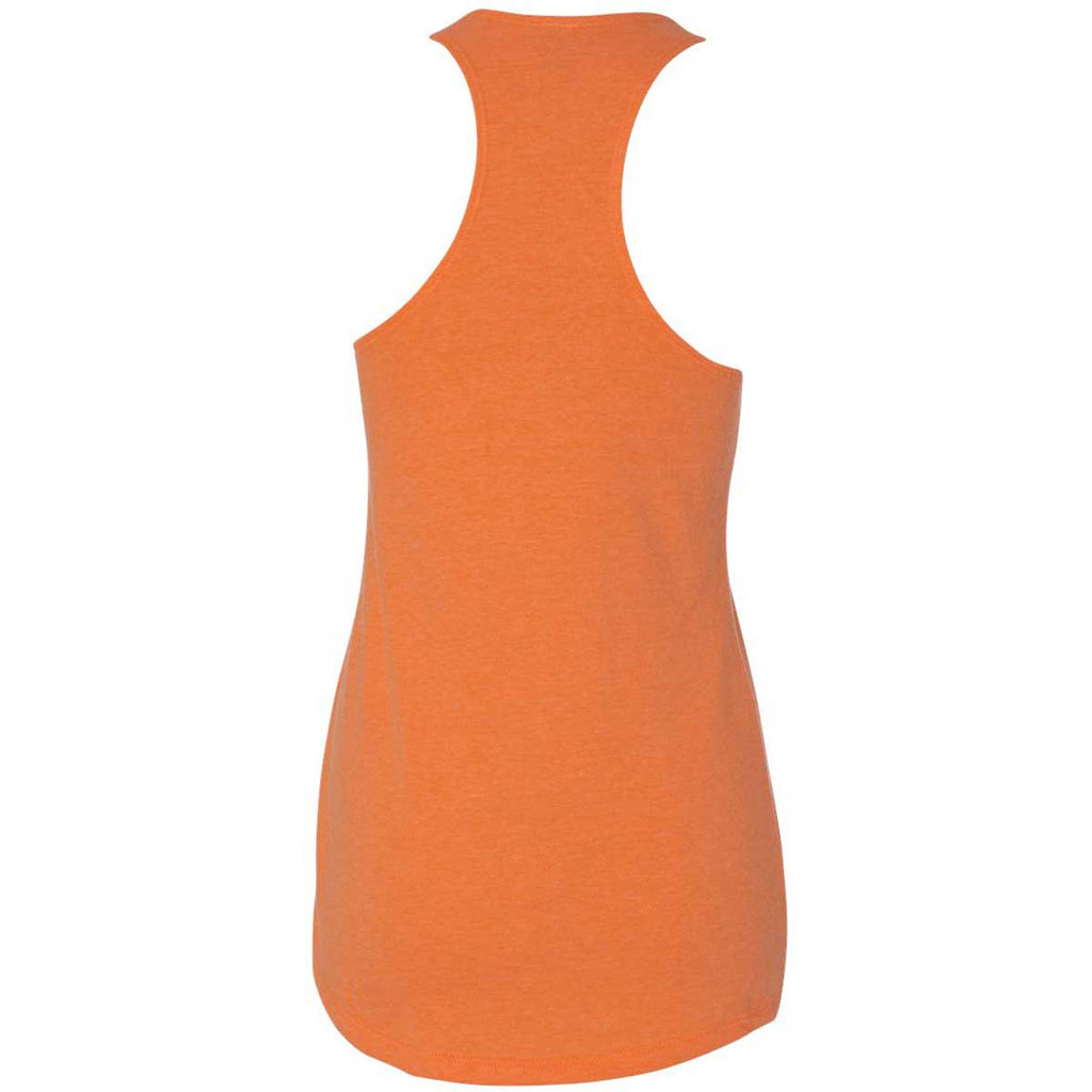 Next Level Women's Neon Heather Orange Terry Racerback Tank