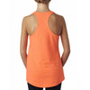 Next Level Women's Neon Heather Orange Terry Racerback Tank