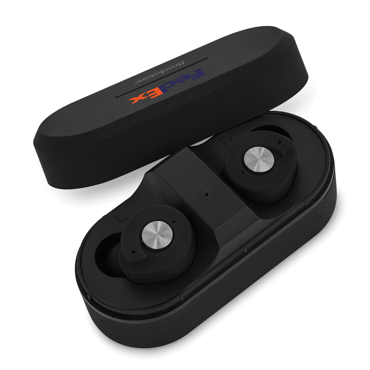 Brookstone Black True Wireless Bluetooth Earbuds