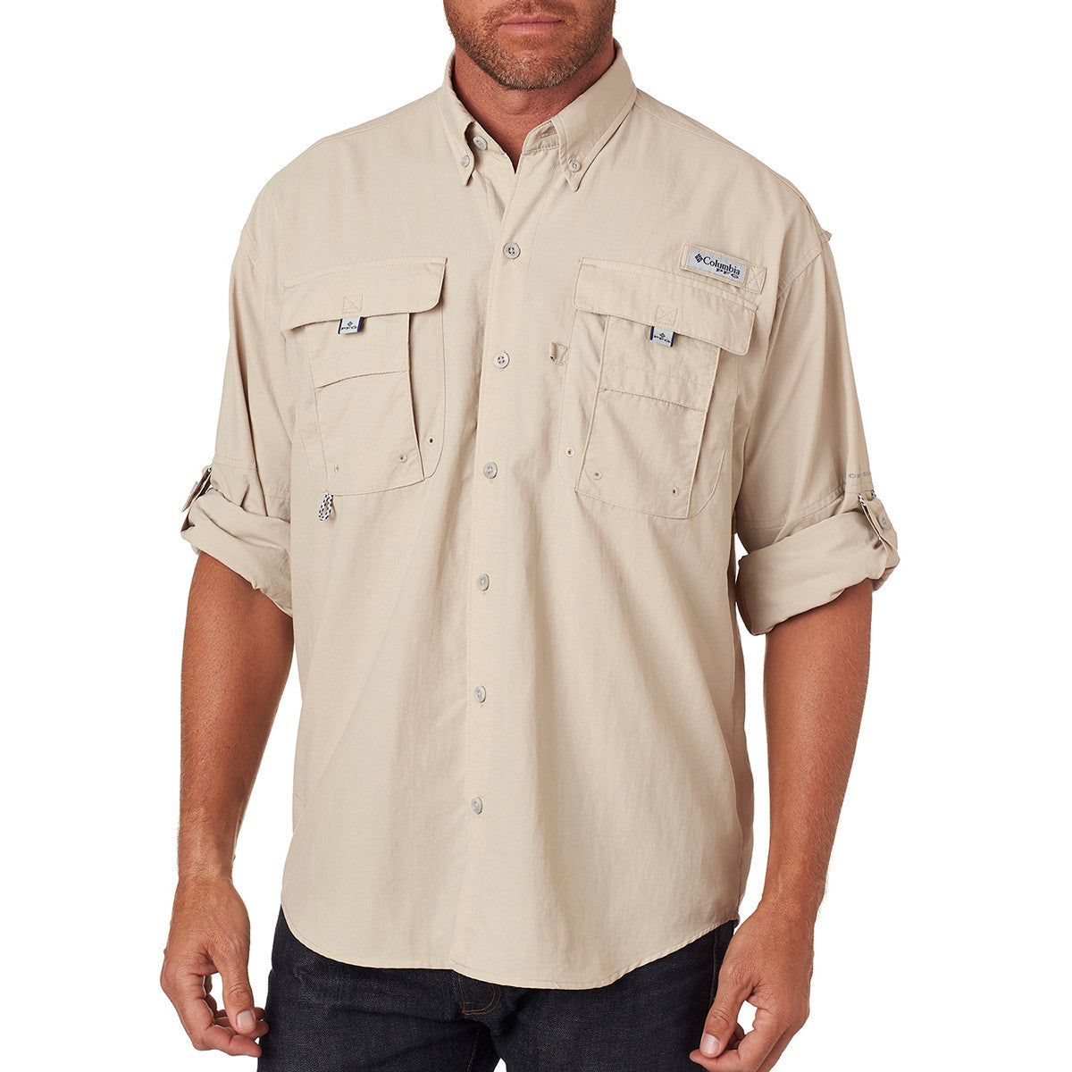 Columbia Bahama II Long Sleeve Shirt, Fossil, X-Large