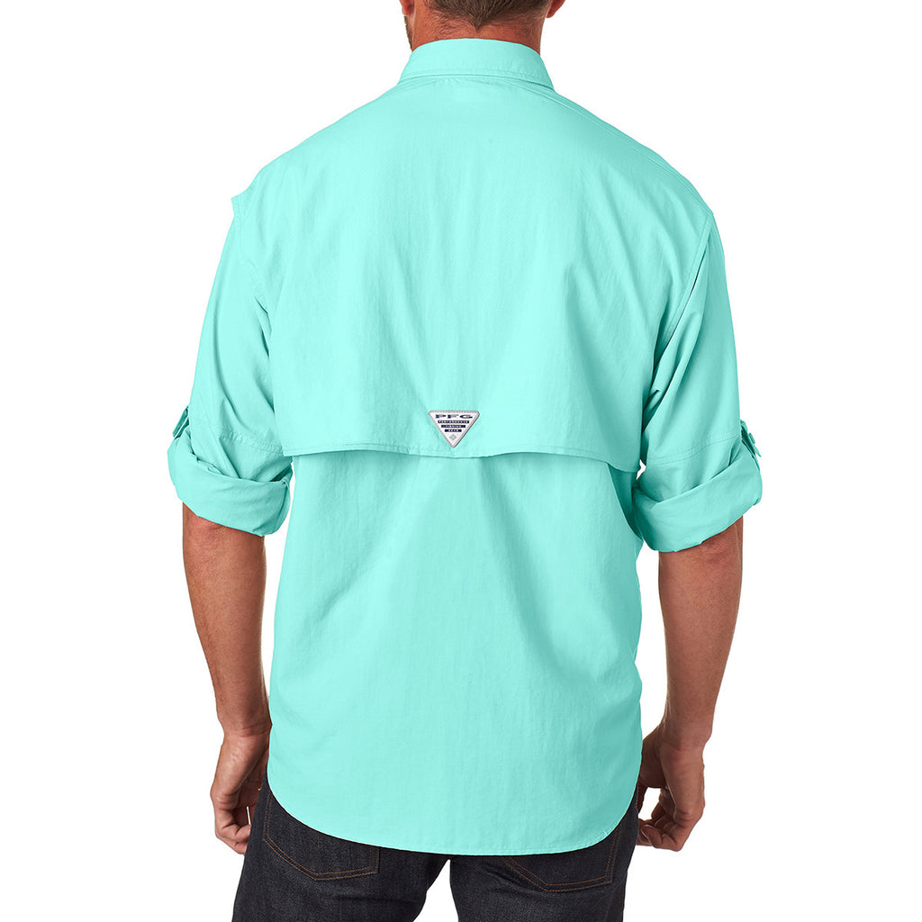 Columbia Men's PFG Bahama II Long Sleeve Shirt - Tall , Gulf Stream, 2x