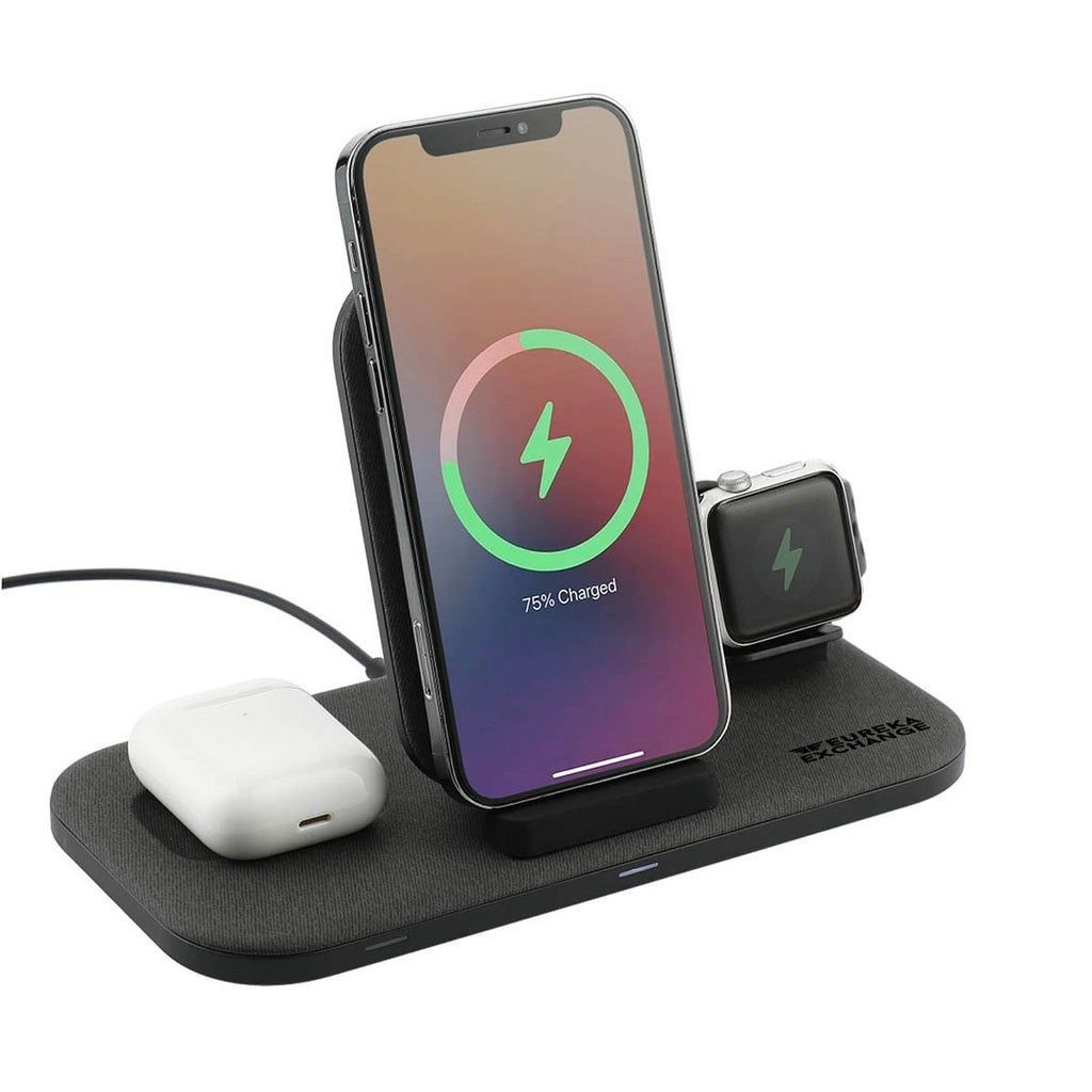 MerchPerks Mophie Black 3-in-1 Wireless Charging Stand