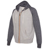 Weatherproof Men's Heather/Charcoal Marled Raglan Full-Zip Sweatshirt