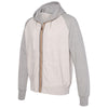 Weatherproof Men's Oatmeal/Heather Marled Raglan Full-Zip Sweatshirt