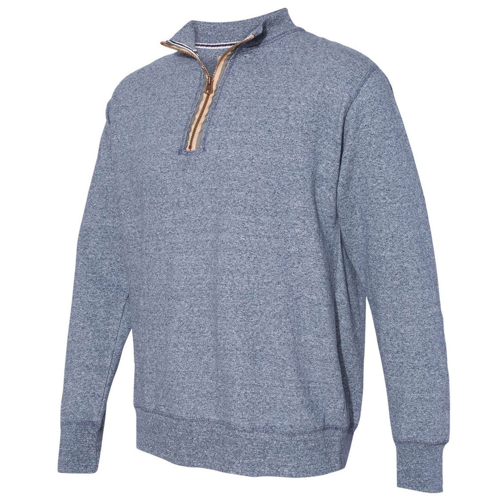 Weatherproof Men's Navy Marled Quarter-Zip Sweatshirt