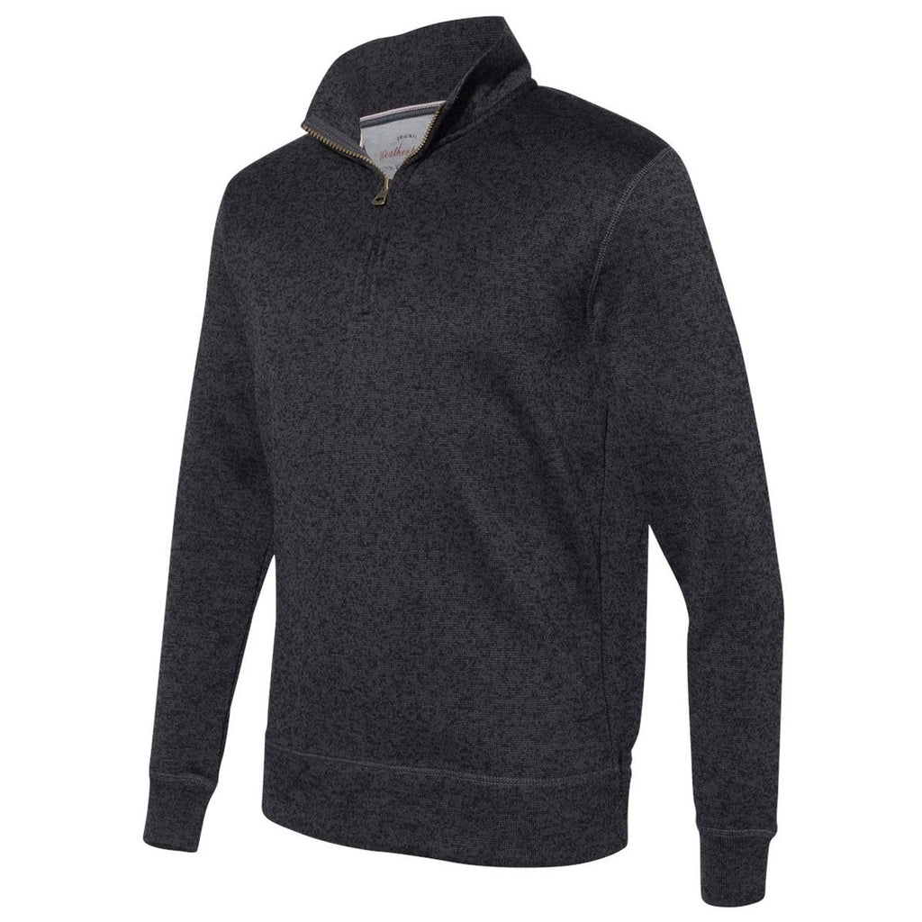 Weatherproof Men's Asphalt Sweaterfleece Quarter-Zip Henley