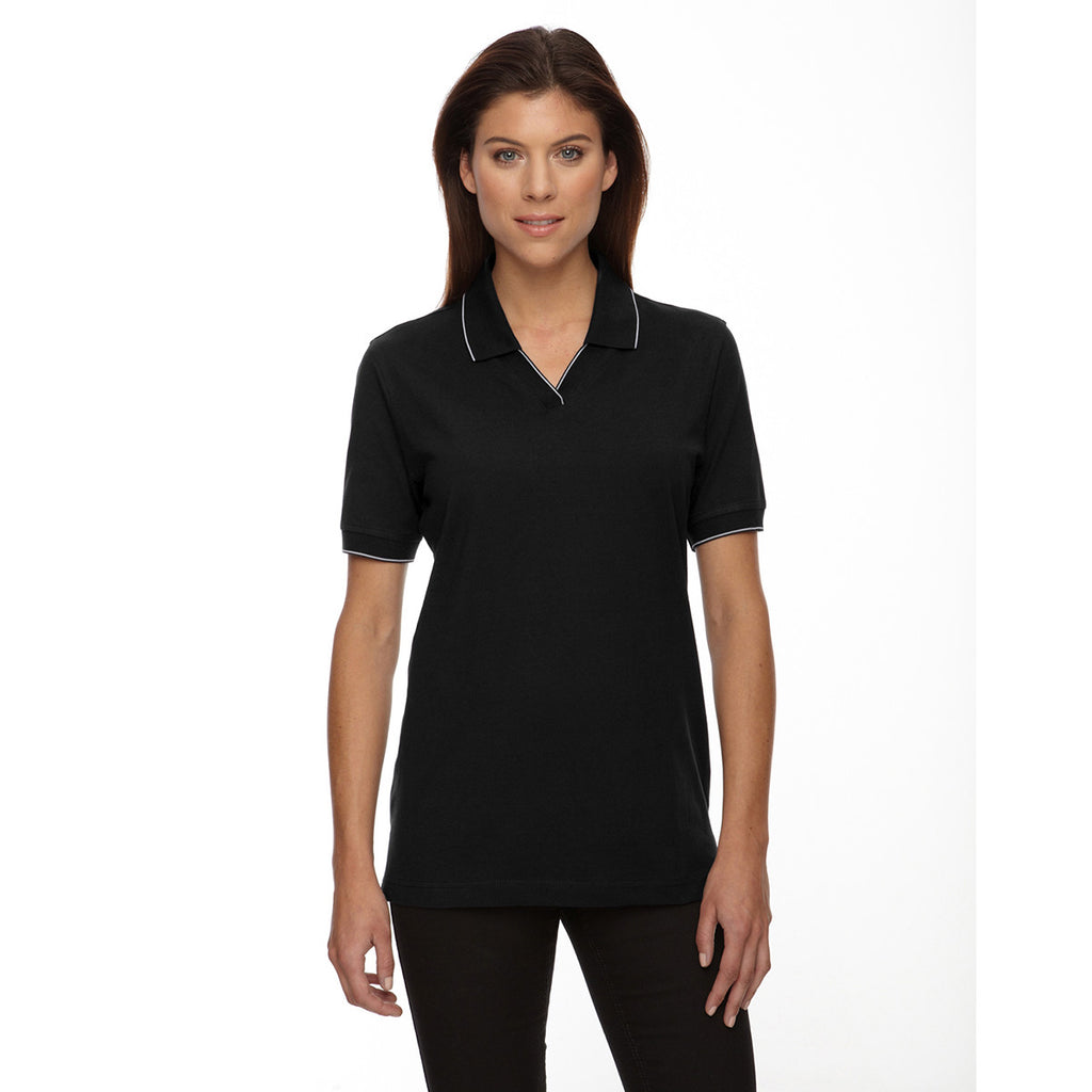 Extreme Women's Black Cotton Jersey Polo