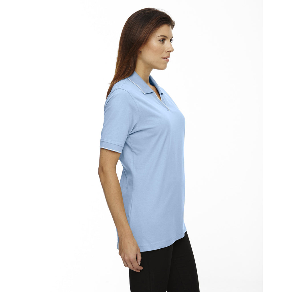 Extreme Women's Powder Blue Cotton Jersey Polo