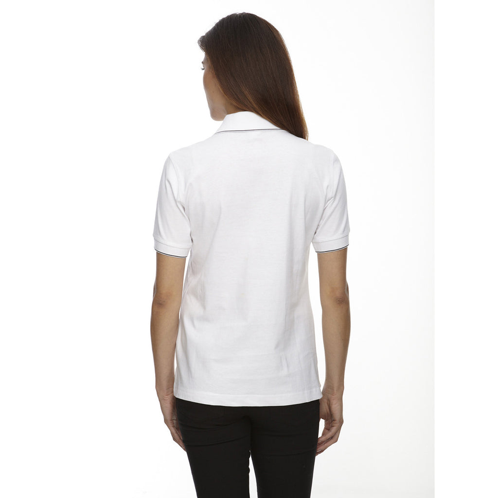 Extreme Women's White/Black Cotton Jersey Polo