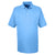 UltraClub Men's Bimini Blue Platinum Honeycomb Pique Polo