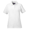 UltraClub Women's White Platinum Honeycomb Pique Polo