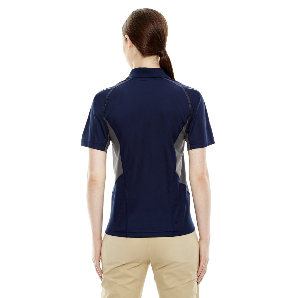 Extreme Women's Classic Navy Eperformance Parallel Snag Protection Polo with Piping