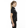 Extreme Women's Black Eperformance Tempo Recycled Polyester Performance Textured Polo