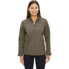 North End Women's Dark Oakmoss Forecast Three-Layer Light Bonded Travel Jacket