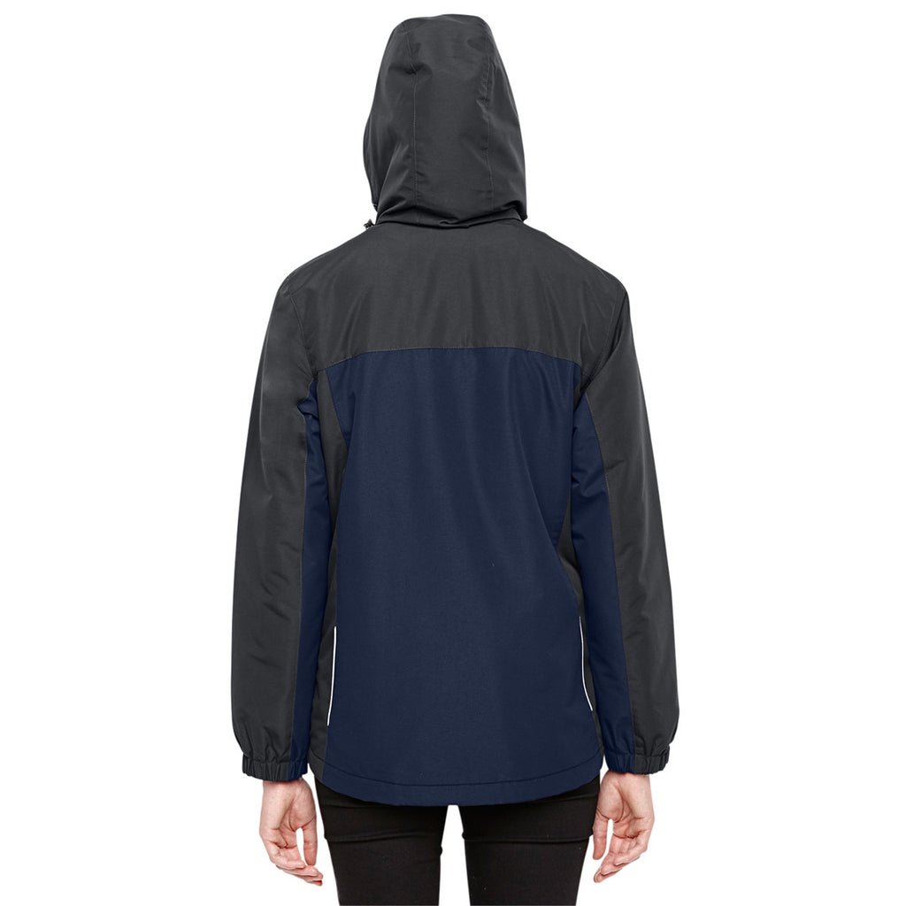 Core 365 Women's Classic Navy/Carbon Inspire Colorblock All-Season Jacket