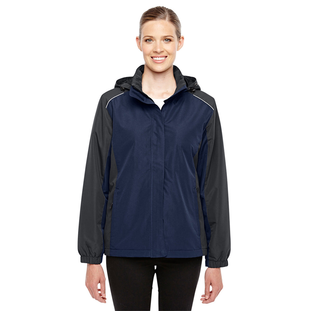 Core 365 Women's Classic Navy/Carbon Inspire Colorblock All-Season Jacket