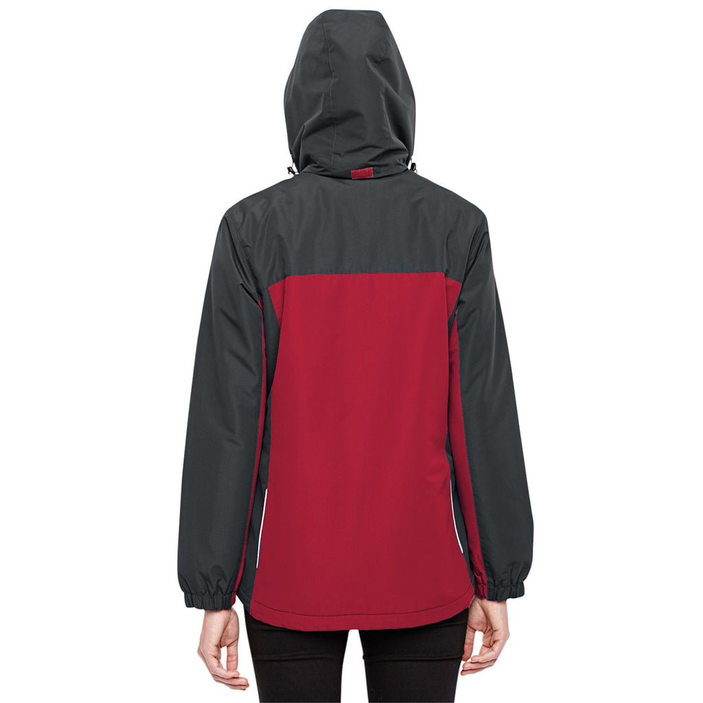 Core 365 Women's Classic Red/Carbon Inspire Colorblock All-Season Jacket