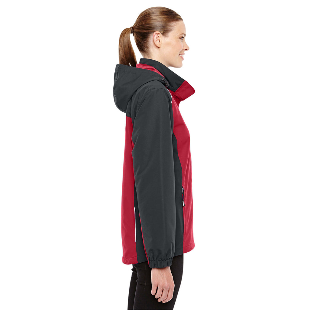 Core 365 Women's Classic Red/Carbon Inspire Colorblock All-Season Jacket