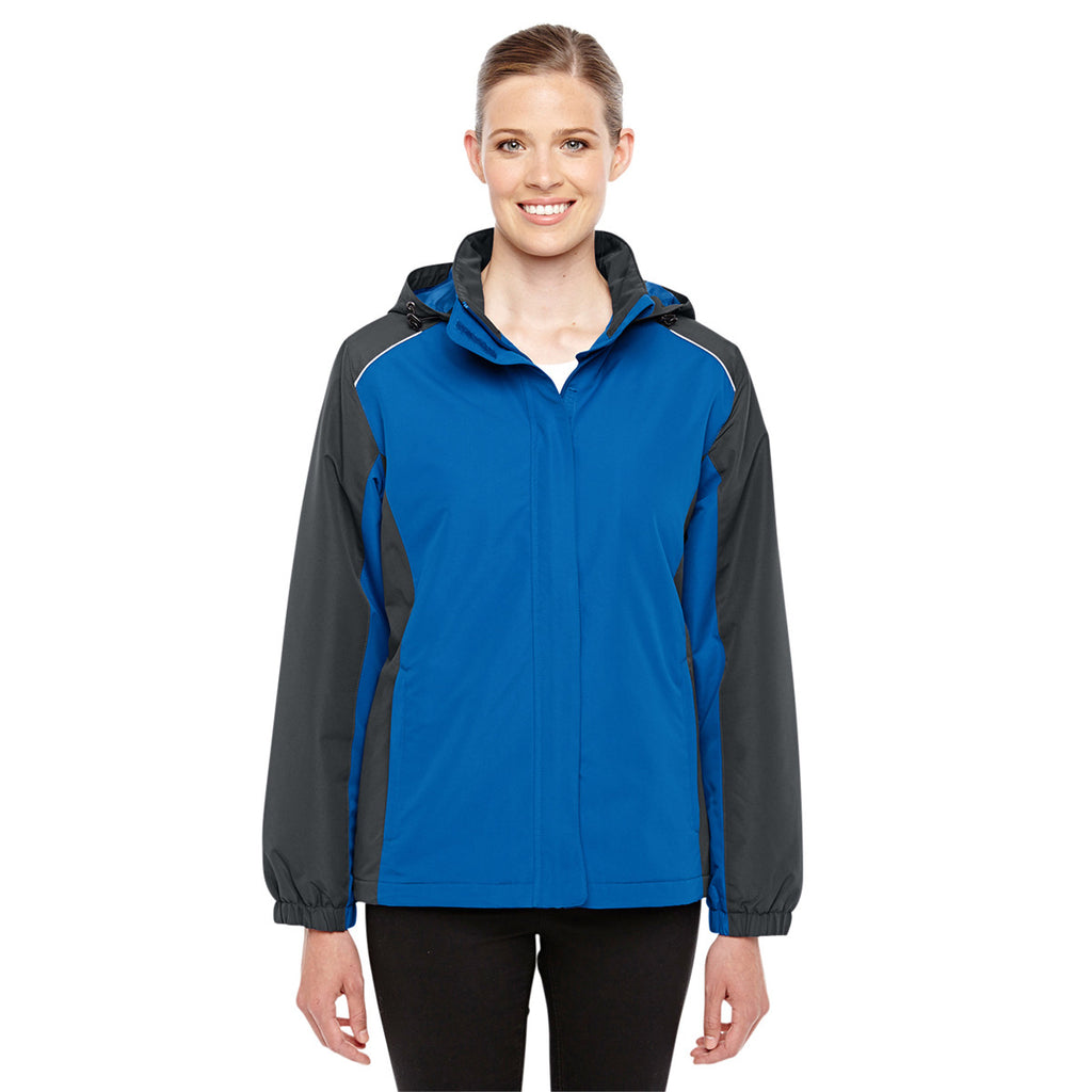 Core 365 Women's True Royal/Carbon Inspire Colorblock All-Season Jacket