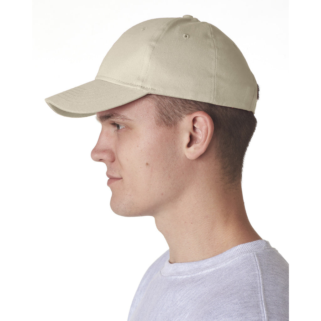 UltraClub Men's Stone Classic Cut Brushed Cotton Twill Structured Cap