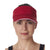 UltraClub Women's Red/White Classic Cut Brushed Cotton Twill Sandwich Visor