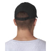 UltraClub Men's Black Classic Cut Cotton Twill 5-Panel Cap