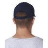 UltraClub Men's Navy Classic Cut Cotton Twill 5-Panel Cap