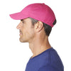 UltraClub Men's Hot Pink Classic Cut Cotton Twill 6-Panel Cap