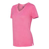 J. America Women's Cosmic Pink Oasis Wash V-Neck T-Shirt