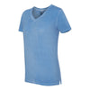 J. America Women's Deep Periwinkle Oasis Wash V-Neck T-Shirt